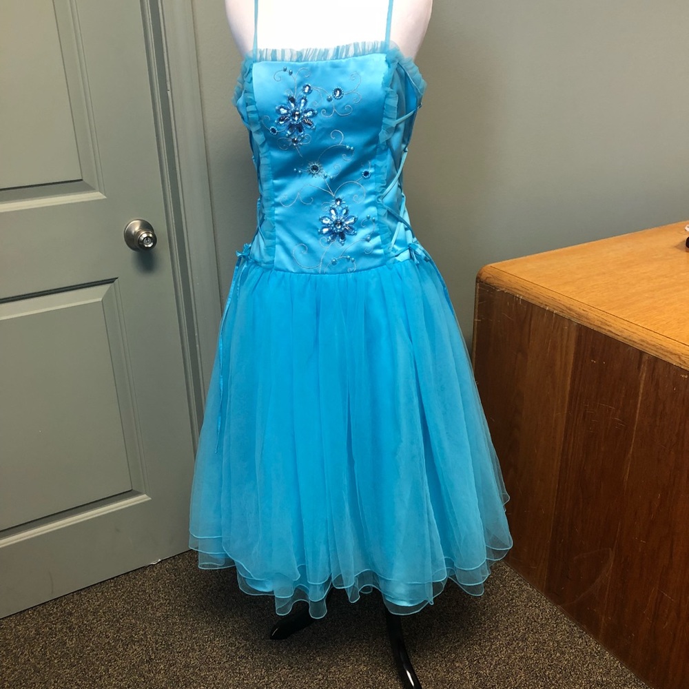 Blue short ballerina dress